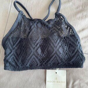 NWT black lace XS bikini top.